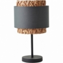 Lampa stołowa boho z abażurem Waterlilly szara Brilliant
