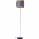 Lampa podłogowa boho z abażurem Waterlilly szara Brilliant