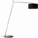 Annice matt black floor lamp with shade Brilliant