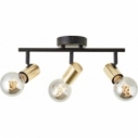 Kerry III black&brass ceiling spotlight Brilliant