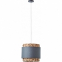 Lampa wisząca boho z abażurem Waterlilly 35cm szara Brilliant