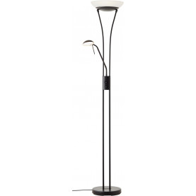 Lampa podłogowa szklana antyczna Finn LED czarna Brilliant