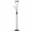 Lampa podłogowa szklana antyczna Finn LED czarna Brilliant