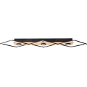 Woodbridge LED III black modern ceiling lamp with wood Brilliant