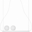 Lampa podłużna 2 szklane kule Ligne 102 biała Ummo