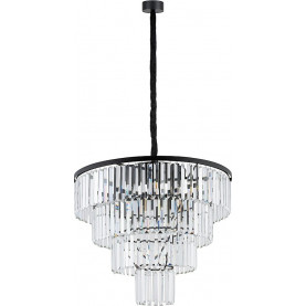 Lampa wisząca kryształowa glamour Cristal 71cm przezroczysty/czarny Nowodvorski