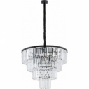 Lampa wisząca kryształowa glamour Cristal 71cm przezroczysty/czarny Nowodvorski