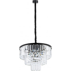 Lampa wisząca kryształowa glamour Cristal 56cm przezroczysty/czarny Nowodvorski