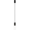 Lampa wisząca szklana tuba Cylinder 25cm przezroczysty/czarny Nowodvorski