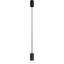 Lampa wisząca szklana tuba Cylinder 15cm przezroczysty/czarny Nowodvorski