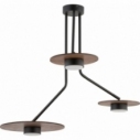 Lampa sufitowa potrójna na wysięgnikach Disk III sklejka/czarny Nowodvorski