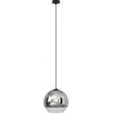 Globe II 25cm chrome pendant glass ball lamp Nowodvorski