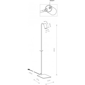 Mono black minimalistic floor lamp Nowodvorski 2