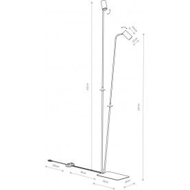 Mono white double floor lamp Nowodvorski 2