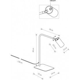 Mono white minimalist desk lamp Nowodvorski 2