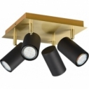 Marley IV black&gold glamour ceiling spotlight Trio