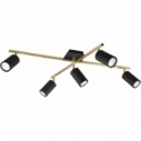 Marley V black&gold glamour ceiling spotlight Trio