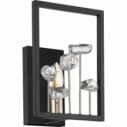 Caroline black&clear&gold glass glamour wall lamp ZumaLine