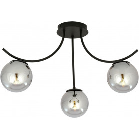 Boston III graphite&black glass ceiling lamp Emibig 2