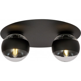 Solar II black&transparent double glass ceiling lamp Emibig 2