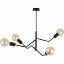 Frix IV black 4-spot ceiling lamp Emibig