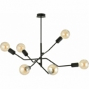 Frix VI black 6-spot ceiling lamp Emibig