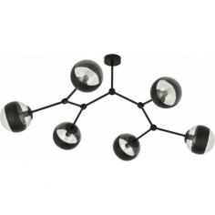 Space VI black&transparent glass globes ceiling lamp Emibig