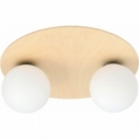 Kenzo II white&natural glass ceiling lamp Emibig