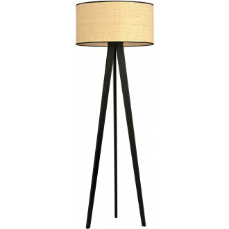 Aston rattan tripod floor lamp with shade Emibig