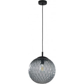 Lampa wisząca szklana kula Cadix 30cm grafitowa TK Lighting