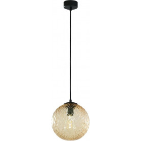 Lampa wisząca szklana kula Cadix 21cm bursztynowa TK Lighting