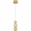 Conti LED 14cm transparent&gold glamour ball pendant lamp