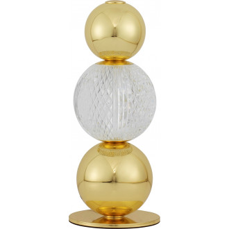 Conti LED transparent&gold glamour table lamp