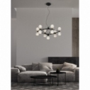 Lampa wisząca szklane kule glamour Alice LED XIII przeźroczysty/czarny