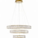 Queen LED III 80cm transparent&gold glamour crystal pendant light