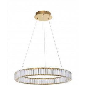 Lampa wisząca kryształowa glamour Queen LED 80cm przeźroczysty/złoty