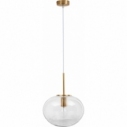 Lenart 28cm transparent&brass retro glass balls pendant lamp