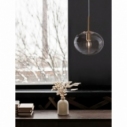 Lenart 28cm transparent&brass retro glass balls pendant lamp