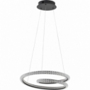 Lampa wisząca nowoczesna z kryształkami Bueno LED 48cm czarna