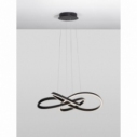 Lampa wisząca nowoczesna Wave LED 68cm czarna
