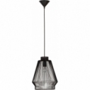 Darby 27.5cm black rope boho pendant lamp
