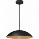Classy LED 60cm black&wood scandinavian pendant lamp