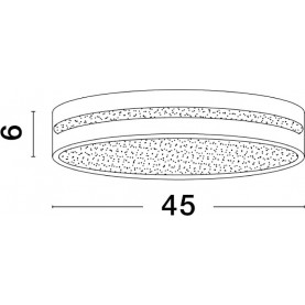 Lose LED 45cm white modern round ceiling lamp 2