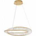 Lampa wisząca kryształowa glamour Queen Shape LED 60cm przeźroczysty/złoty