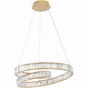 Lampa wisząca kryształowa glamour Fiore LED II 60cm przeźroczysty/złoty