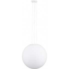 Lampa wisząca szklana kula Minge 50cm biała