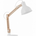 Lampa biurkowa drewniana Form biały/drewno