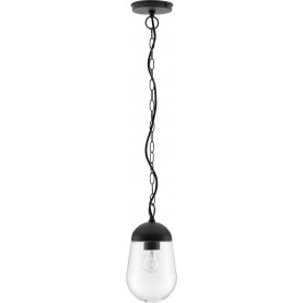 Lampa wisząca zewnętrzna Goog 15cm przezroczysty/szary