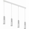 [OUTLET] Lampa wisząca nowoczesna tuby Elit 71 biało-srebrna