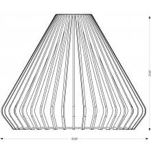 Lampa ze sklejki wisząca Aztec 33cm PLYstudio